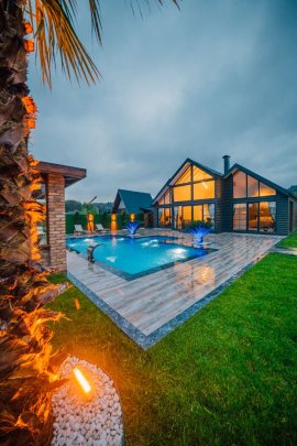 Sapanca 3+1 Ultra Lüx Bungalov - Özel Isıtmalı Havuzlu-Şömineli-Kış Bahçeli 7 Kişilik