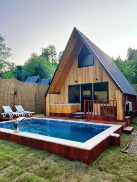 Sapanca Doğa İçinde, Tam Korunaklı, Isıtmalı Özel Havuzlu 1+1 Bungalov